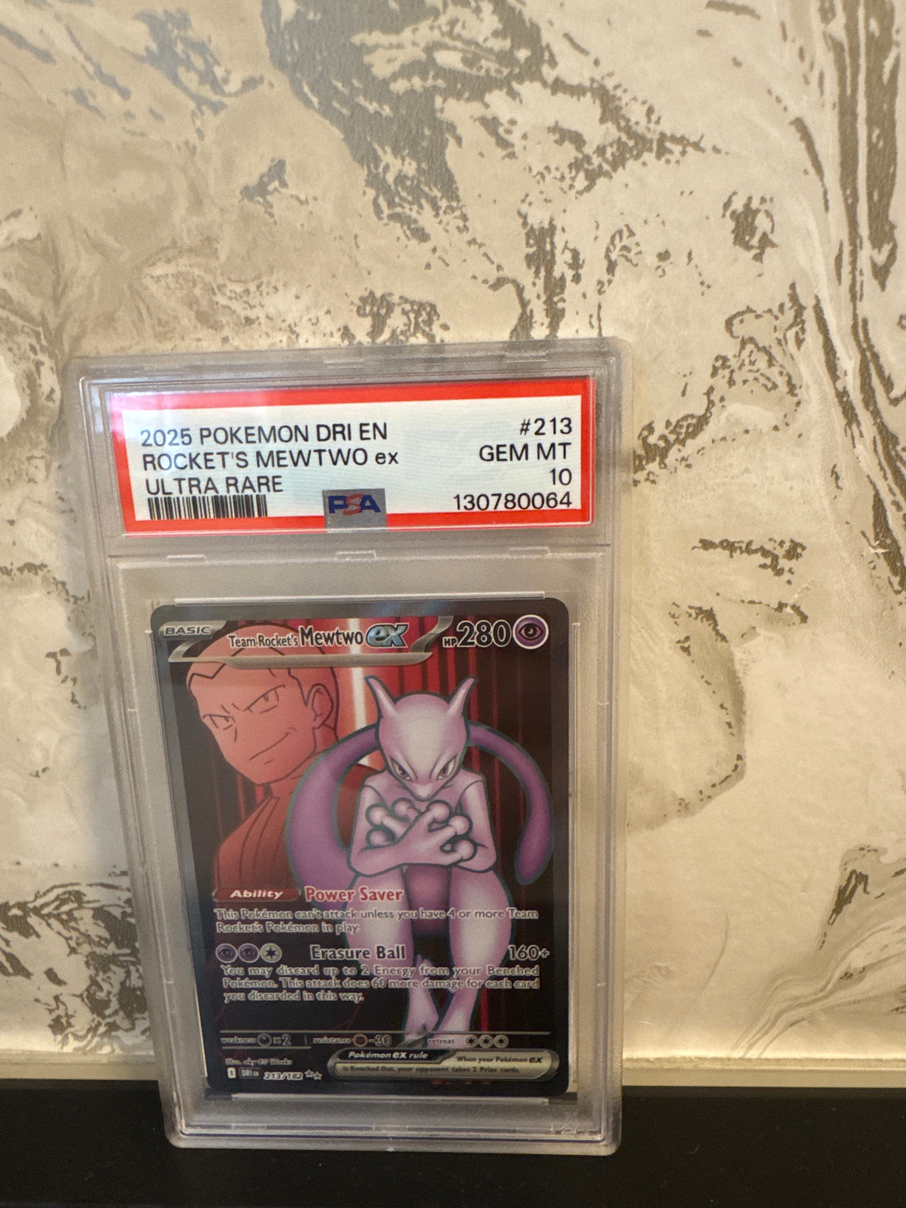 Ryan Greenwood (@RyGreenwood)'s arrival photo for Team Rocket's Mewtwo ex
